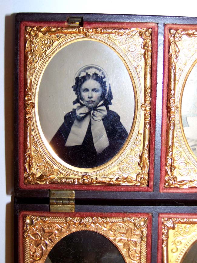 A Rare Four Photo Gutta Percha Case circa 1860 — image 3